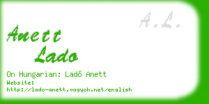 anett lado business card