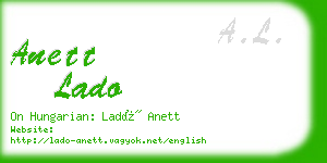 anett lado business card